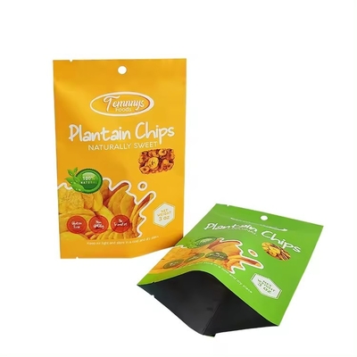 3.5 Sac Mylar sur mesure imprimé à l' étiquette thermique Snack tranches de banane 3 côtés à l' étiquette thermique Sac en feuille d' aluminium