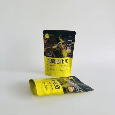 Imprimé sur mesure de qualité alimentaire fermeture à glissière lumineuse étanche à l'humidité bonbons autonomes fermeture à glissière emballage sacs en plastique