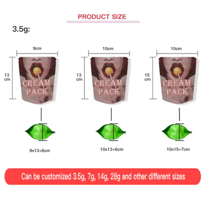 1g 3.5 G 7g imprimé plastique étanche pouch étanche sac anti-odeur sac d'emballage fermeture à glissière sac Mylar comestible