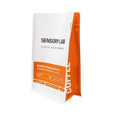 Imprimé sur commande 250g 340g 500g Biodégradable Side Gusset Pouch Plastic Mylar Foil Emballage Sac à fond plat