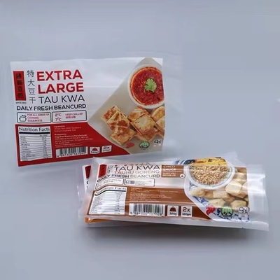 Sac d'emballage alimentaire imprimé sur mesure Sac d'étanchéité à trois côtés Sac en nylon Sac de nourriture congelée à partir de boulettes de fruits de mer Crevettes