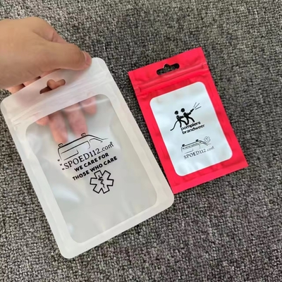 100 pièces Mylar à l' odeur des sacs recouvertables avec fenêtre transparente Fermeture de fermeture à glissière bijoux sac en plastique transparent