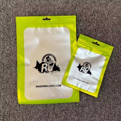 100 pièces Mylar à l' odeur des sacs recouvertables avec fenêtre transparente Fermeture de fermeture à glissière bijoux sac en plastique transparent