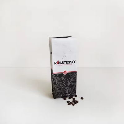 Fabrique Biodégradable personnalisée en gros Papier Kraft Grain de café Sac d'emballage à coque noire