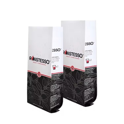 Fabrique Biodégradable personnalisée en gros Papier Kraft Grain de café Sac d'emballage à coque noire