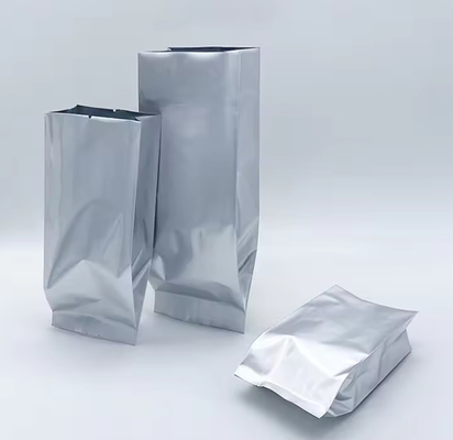 Foil d'aluminium argenté brillant étanché à la chaleur rétro-étanche à l'arrière étanche à l'arrière coussin d'emballage alimentaire sac à grains de café