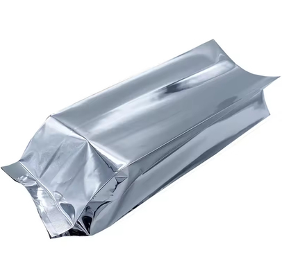 Foil d'aluminium argenté brillant étanché à la chaleur rétro-étanche à l'arrière étanche à l'arrière coussin d'emballage alimentaire sac à grains de café