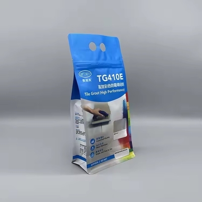 Fermeture à glissière à fond plat en feuille d'aluminium réutilisable, coussin de côté en plastique pour les sacs d'emballage en poudre chimique détergent