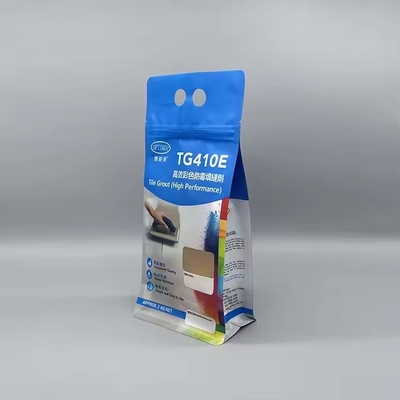 Fermeture à glissière à fond plat en feuille d'aluminium réutilisable, coussin de côté en plastique pour les sacs d'emballage en poudre chimique détergent