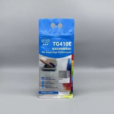 Fermeture à glissière à fond plat en feuille d'aluminium réutilisable, coussin de côté en plastique pour les sacs d'emballage en poudre chimique détergent