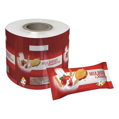 Film d'emballage alimentaire imprimé sur mesure en papier d'aluminium/sachet d'emballage plastique stratifié en rouleau de film plastique pour collation