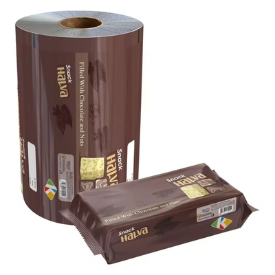 Film d'emballage alimentaire imprimé sur mesure en papier d'aluminium/sachet d'emballage plastique stratifié en rouleau de film plastique pour collation