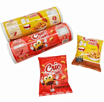 Emballage imprimé en plastique Sachet de stratification à chaud Sacoche de collation alimentaire BOPP PET Aluminium CPP PE Patate Chip Film scellé rouleau