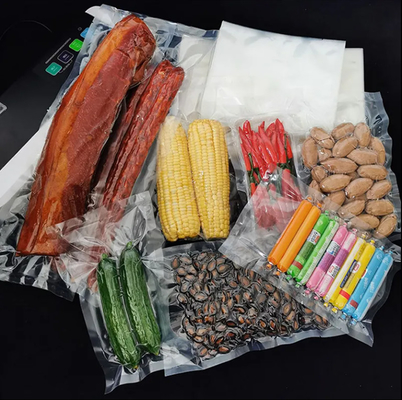Laminé à l'épreuve des fuites, de qualité alimentaire, en nylon transparent, poisson, fruits de mer, emballage en plastique, joint thermique, joint sous vide, sac de joint