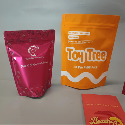 Sachet cosmétique en feuille d'aluminium imprimé sur mesure Mylar Trois côtés sachet pour masque fécal Emballage sac Mylar