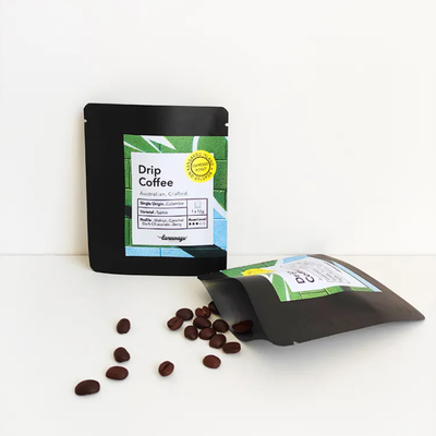 Imprimé numériquement 3 côtés scellés Sachet à poche plate pour le filtre à goutte à goutte du café Emballage à l'oreille suspendue Sac à café