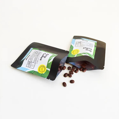 Imprimé numériquement 3 côtés scellés Sachet à poche plate pour le filtre à goutte à goutte du café Emballage à l'oreille suspendue Sac à café