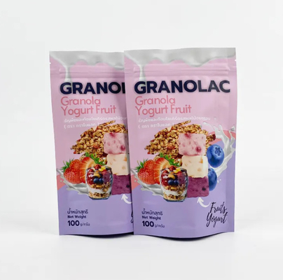 Logo personnalisé Doy Pack Stand Up Pouch Food Flexible Packaging Bag Fabricant Fermeture à glissière Poches debout