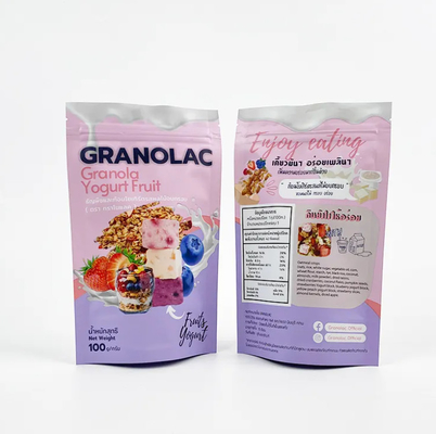 Logo personnalisé Doy Pack Stand Up Pouch Food Flexible Packaging Bag Fabricant Fermeture à glissière Poches debout