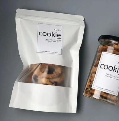 Chips résistant à l'humidité à l'odeur biscuits collations sacs alimentaires sacs Kraft papier debout sacs fermeture à glissière pour sacs d'emballage de café
