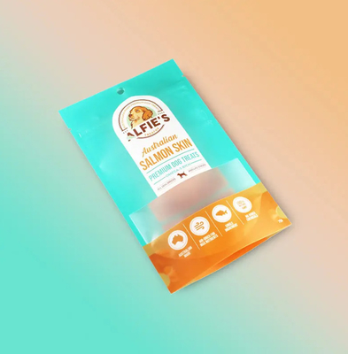 Conception personnalisée Emballage Fermeture à glissière Sacoche en plastique Emballage Sacoche Logo Pet Snack Food Dog Treat Cat Plastic Pet Snack Bag