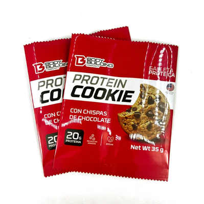 Conception personnalisée Sacs d'emballage de biscuits de haute qualité de 35 g Sacs de coffrage laminés à coffrage arrière Sacs d'oreiller à l'épreuve de l'humidité Pour les protéines
