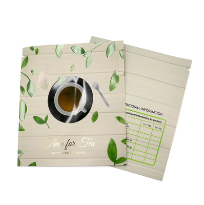 Sachet anti-humidité en feuille d'aluminium de qualité alimentaire sur mesure 3 sacs à joints côte à côte Petit sachet poudre de thé sac d'emballage