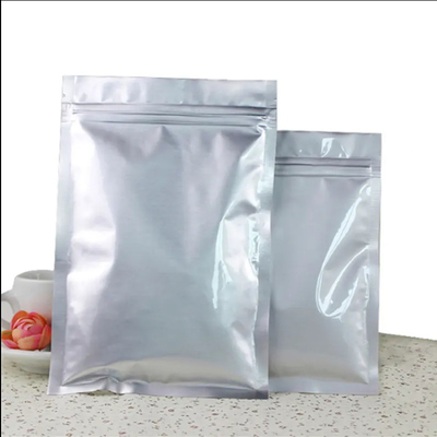Hotsale de qualité alimentaire étanche à nouveau en plastique fermeture à glissière sac en argent Mylar fermeture à glissière verrouillage Emballage imprimer sac d'aluminium sur mesure