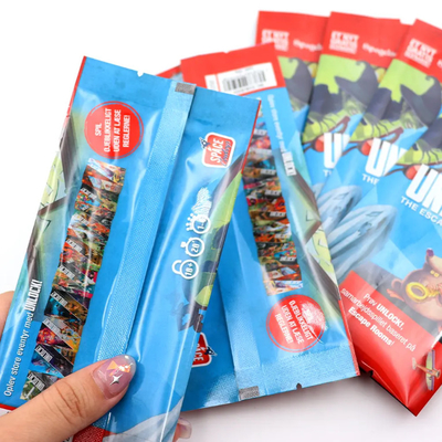 3 Sceaux latéraux Impression personnalisée Emballage de collations Sac en plastique étanche à la chaleur Sachet / Sac en plastique scellé à l' arrière