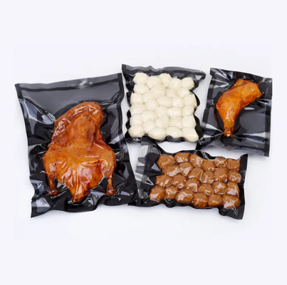 Sacs de rangement de cuisine personnalisés pour les aliments Noir Emballage à étanchéité thermique Plastique Biodégradable Sacoche sous vide alimentaire