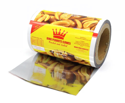 Fabrique de rouleaux de film d'impression en plastique utilisés pour les collations / chips de pommes de terre / noix emballage, petit sac stratifié film d'emballage de collations
