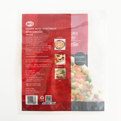 Pour l'emballage alimentaire Sac scellé à trois côtés Sacs d'emballage de fruits et légumes congelés Sacs d'emballage en plastique sous vide Sacs de sandwich personnalisés
