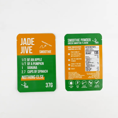 Sac de stockage à trois côtés Matte Finition Latéral Gusset Sac d'emballage de collations avec conception de sacoche alimentaire