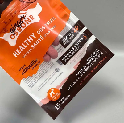 Impression personnalisée Sceaux de 3 côtés Sachet transparent Pour chien, chat, collation Sachet d'emballage Mylar Bag