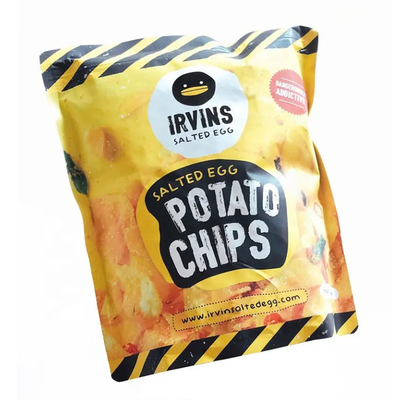 Emballage de chips de pomme de terre personnalisation Fermeture à glissière en aluminium plastique emballage alimentaire sac à main pour les chips collation
