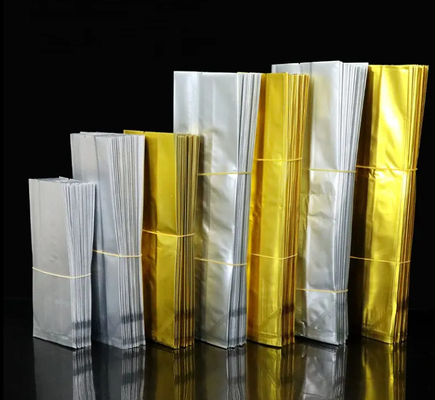 Conception personnalisée Imprimer du papier d'aluminium Mylar Stand Up Pouch Sceau chaud côté Gusset Sacs alimentaires Coffre à thé Sac d'emballage Sac avec logo