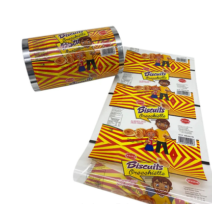 Impression personnalisée Sac de gelée Snacks Emballage automatique Frites de pomme de terre Emballage rouleaux Pe alimentaire laminé Emballage film en rouleau