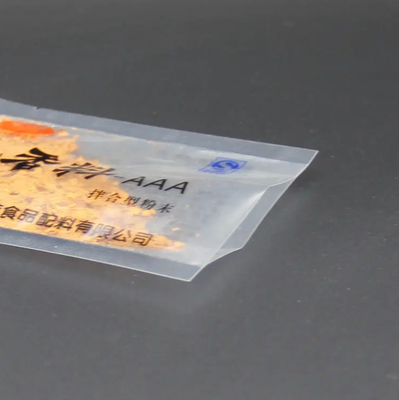 Eco-friendly sur mesure imprimé en plastique petit sac assaisonnement épices sucre 3 côtés scellant sac d'emballage alimentaire transparent