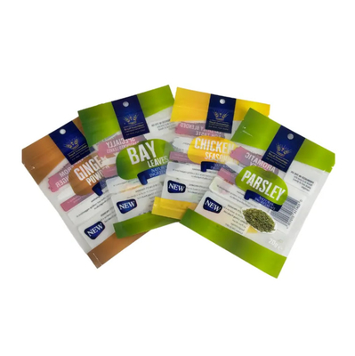 Sachet imprimé sur commande Laminé à trois côtés Sac en plastique à joints Sachet épicé Sachet comestible Emballage Ziplock Sac Mylar