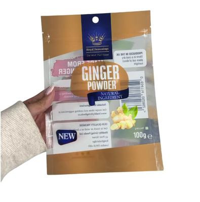 Sachet imprimé sur commande Laminé à trois côtés Sac en plastique à joints Sachet épicé Sachet comestible Emballage Ziplock Sac Mylar