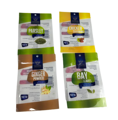 Sachet imprimé sur commande Laminé à trois côtés Sac en plastique à joints Sachet épicé Sachet comestible Emballage Ziplock Sac Mylar