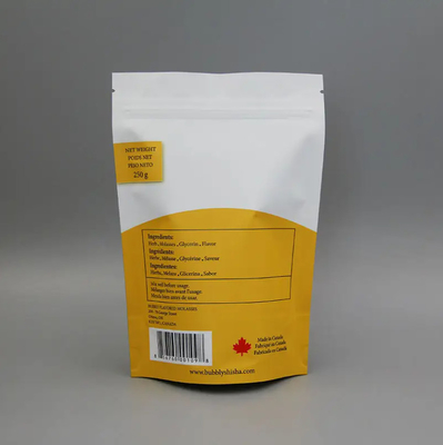 Matte Finition Foil d'aluminium Compostable Doypack debout Fermeture à glissière Poche en plastique Snack Sac alimentaire Bolsa Snack
