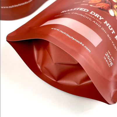 Sacs en papier d'aluminium imprimés sur mesure Biscuits Noix Thé Café Emballages alimentaires Fermeture à glissière en plastique Sacs debout