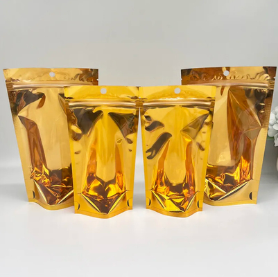 Nouveau sac à fermeture à glissière en plastique PE transparent avec gravure d'argent imprimer des emballages alimentaires pour le sucre et la gelée