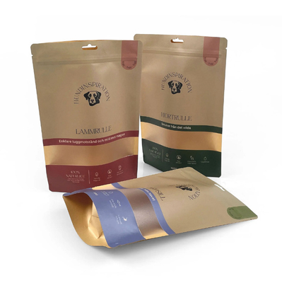 Emballages alimentaires réutilisables Sac debout Noix Snack Entreposage Sac scellé Emballage en plastique Sac en aluminium