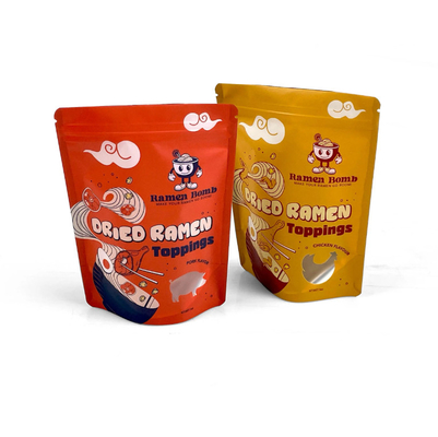 Sac de fermeture à glissière en plastique scellé réutilisable Biscuit Snack Food Stand-Up Pouch Sac d'emballage scellé imperméable à l'humidité
