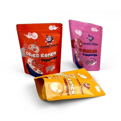 Sac de fermeture à glissière en plastique scellé réutilisable Biscuit Snack Food Stand-Up Pouch Sac d'emballage scellé imperméable à l'humidité