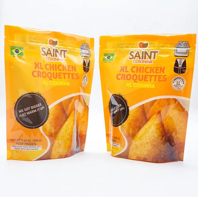 Sacs d'emballage de nourriture sur mesure congelés en position debout recyclables rôtis avec fermeture à glissière