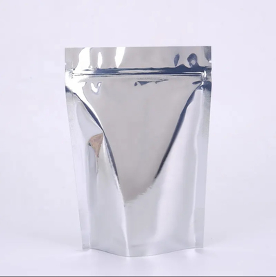 Foil d'aluminium reconditionnel lamellé brillant Livraison de nourriture Sacs à fermeture à glissière Yin Yang Sacoche debout avec face claire
