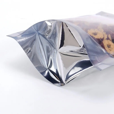 Foil d'aluminium reconditionnel lamellé brillant Livraison de nourriture Sacs à fermeture à glissière Yin Yang Sacoche debout avec face claire